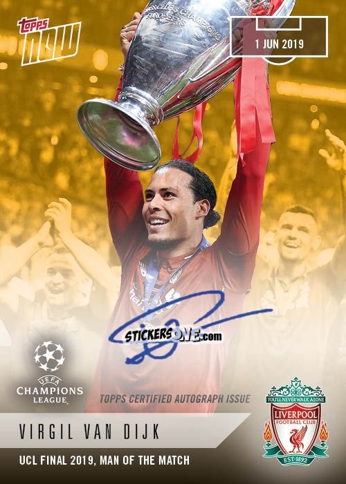 Sticker Virgil van Dijk - Now UEFA Champions League 2019-2020
 n. 68e - Topps