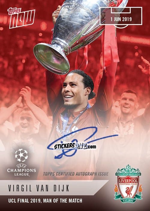 Sticker Virgil van Dijk - Now UEFA Champions League 2019-2020
 n. 68c - Topps