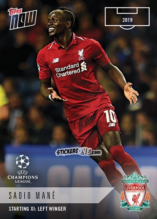 Sticker Sadio Mané - Now UEFA Champions League 2019-2020
 n. XI-20 - Topps