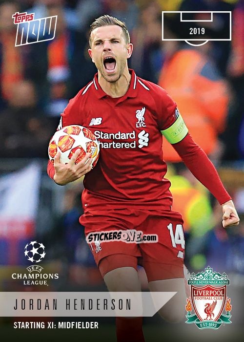 Sticker Jordan Henderson - Now UEFA Champions League 2019-2020
 n. XI-18 - Topps