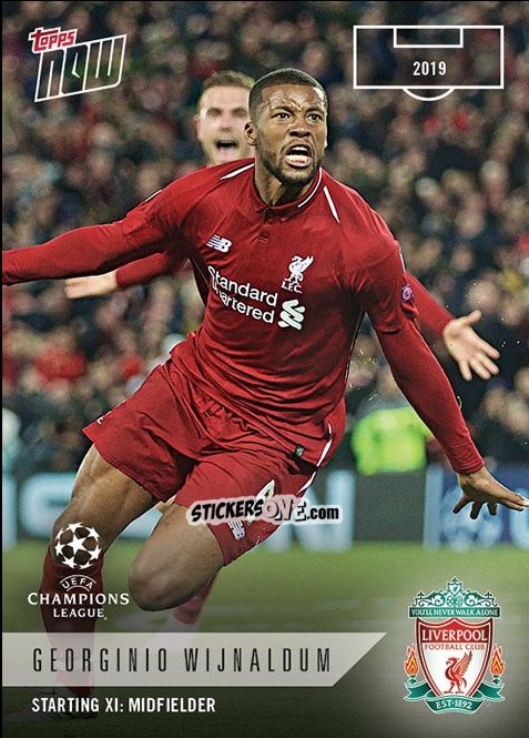 Sticker Georginio Wijnaldum - Now UEFA Champions League 2019-2020
 n. XI-16 - Topps