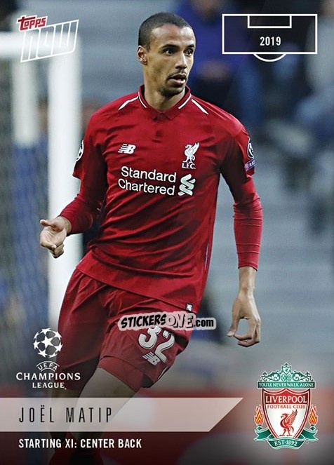 Sticker Joel Matip - Now UEFA Champions League 2019-2020
 n. XI-10 - Topps