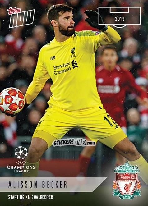 Sticker Alisson Becker - Now UEFA Champions League 2019-2020
 n. XI-4 - Topps