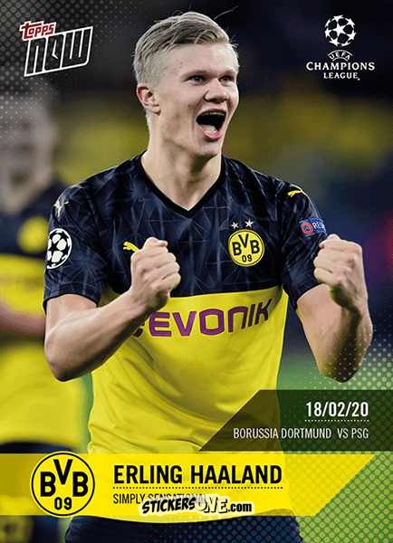 Cromo Erling Haaland - Now Uefa Champions League 2019-2020 n. 34 - Topps