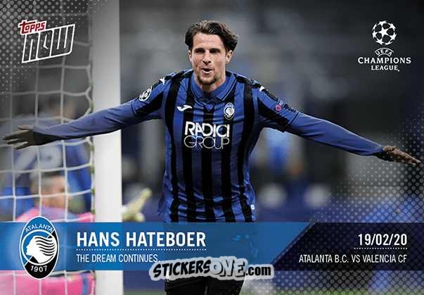 Cromo Hans Hateboer - Now Uefa Champions League 2019-2020 n. 37 - Topps