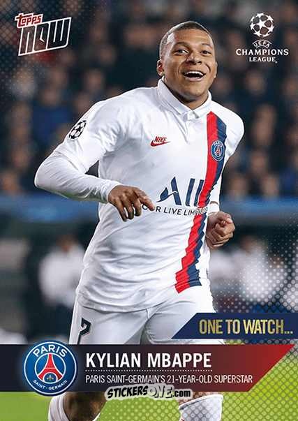 Figurina Kylian Mbappe - Now Uefa Champions League 2019-2020 n. 47 - Topps