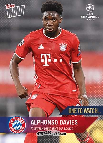 Figurina Alphonso Davies - Now Uefa Champions League 2019-2020 n. 53 - Topps