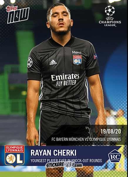 Figurina Rayan Cherki - Now Uefa Champions League 2019-2020 n. 77 - Topps