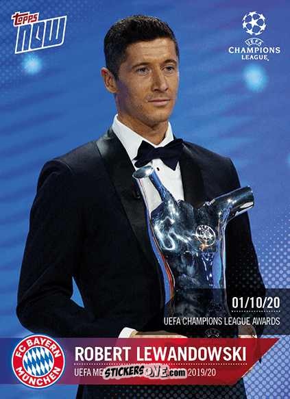 Sticker Robert Lewandowski - Now Uefa Champions League 2019-2020 n. 85 - Topps