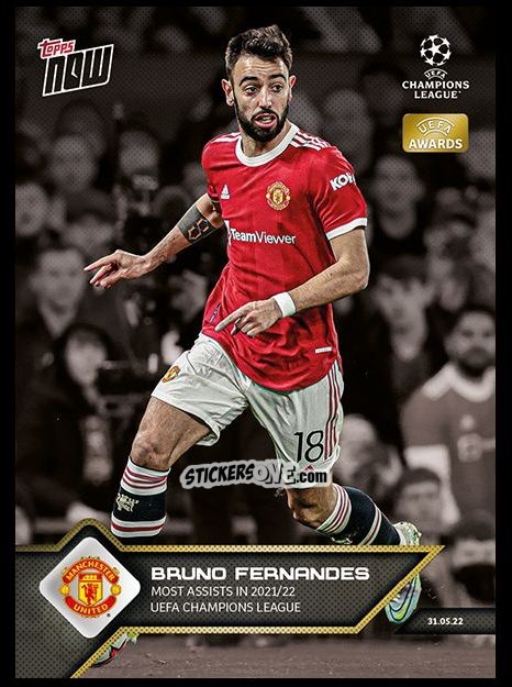 Sticker Bruno Fernandes - Now UEFA Champions League 2022-2023 - Second Part
 n. 170a - Topps