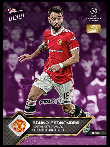 Sticker Bruno Fernandes - Now UEFA Champions League 2022-2023 - Second Part
 n. 170p - Topps