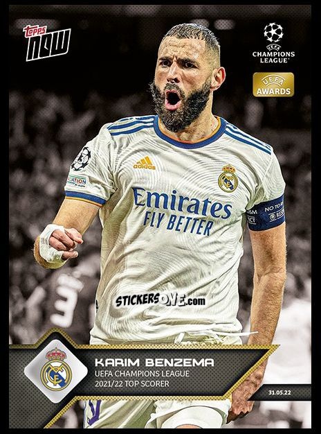 Sticker Karim Benzema - Now UEFA Champions League 2022-2023 - Second Part
 n. 167a - Topps
