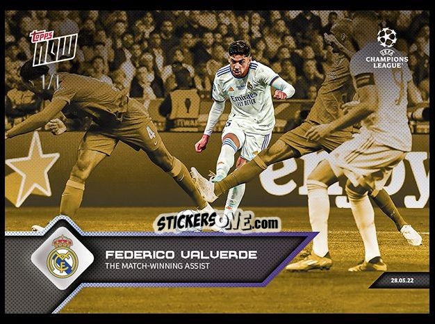 Sticker Federico Valverde - Now UEFA Champions League 2022-2023 - Second Part
 n. 164g - Topps