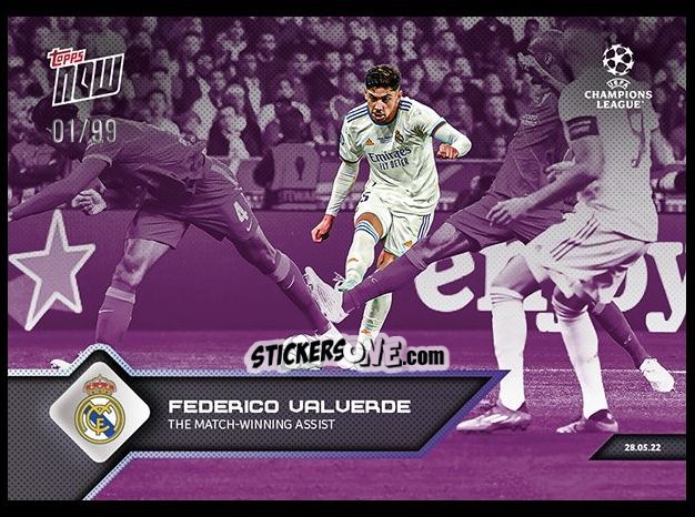 Sticker Federico Valverde - Now UEFA Champions League 2022-2023 - Second Part
 n. 164p - Topps