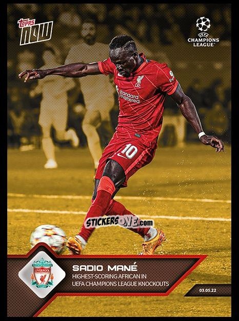 Sticker Sadio Mané - Now UEFA Champions League 2022-2023 - Second Part
 n. 152g - Topps