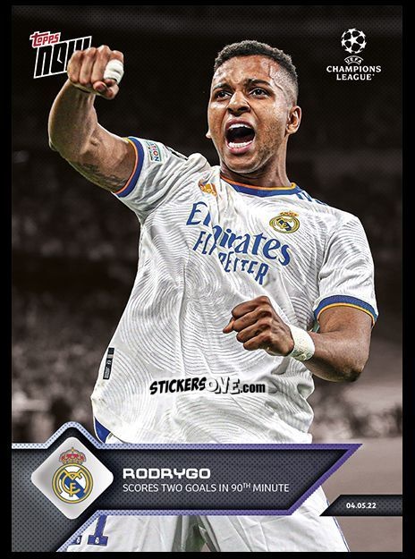 Sticker Rodrygo - Now UEFA Champions League 2022-2023 - Second Part
 n. 154a - Topps