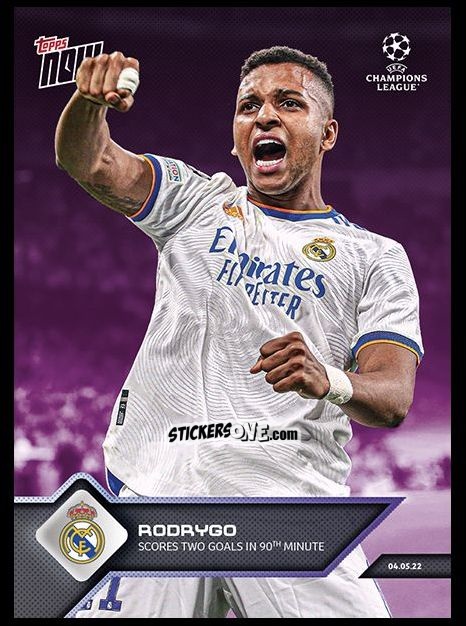Sticker Rodrygo - Now UEFA Champions League 2022-2023 - Second Part
 n. 154p - Topps