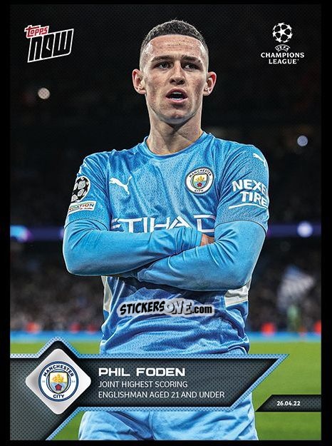 Sticker Phil Foden - Now UEFA Champions League 2022-2023 - Second Part
 n. 147 - Topps