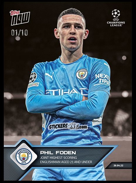Sticker Phil Foden - Now UEFA Champions League 2022-2023 - Second Part
 n. 147a - Topps