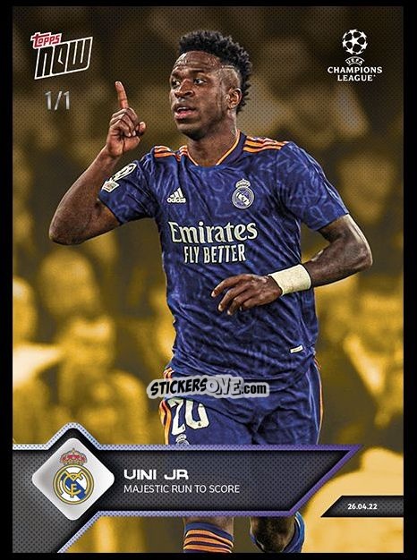 Sticker Vini Jr - Now UEFA Champions League 2022-2023 - Second Part
 n. 146g - Topps