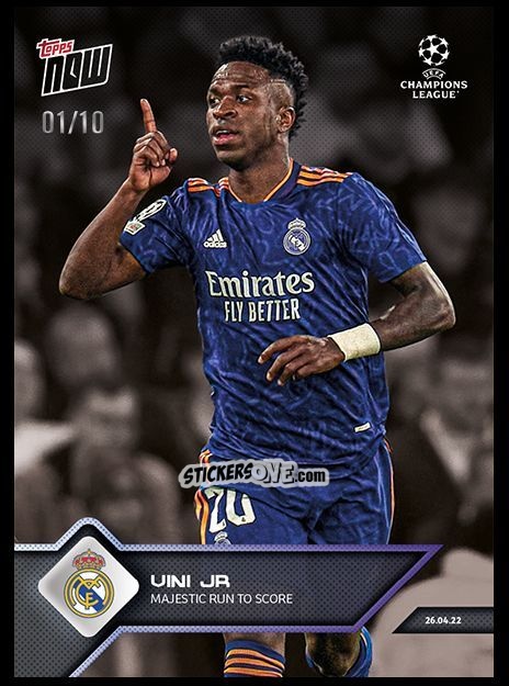 Sticker Vini Jr - Now UEFA Champions League 2022-2023 - Second Part
 n. 146a - Topps