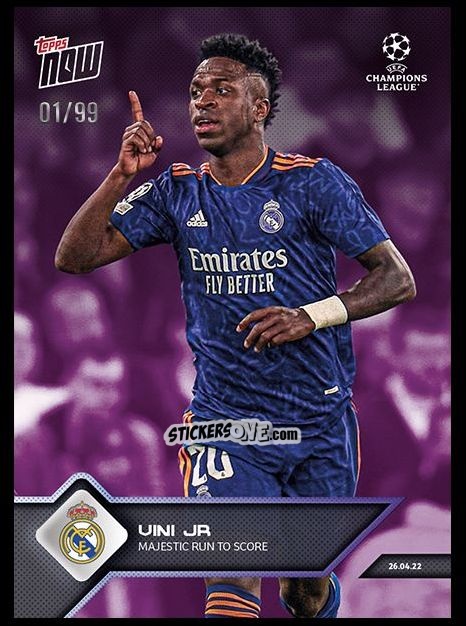 Sticker Vini Jr - Now UEFA Champions League 2022-2023 - Second Part
 n. 146p - Topps