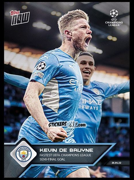 Sticker Kevin De Bruyne - Now UEFA Champions League 2022-2023 - Second Part
 n. 144 - Topps