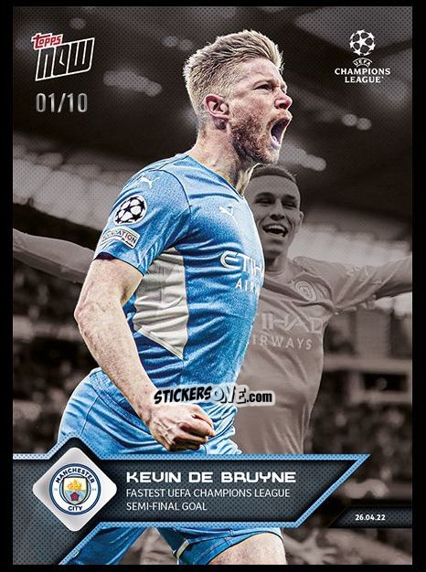 Sticker Kevin De Bruyne - Now UEFA Champions League 2022-2023 - Second Part
 n. 144a - Topps