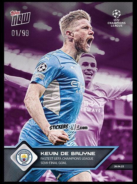 Sticker Kevin De Bruyne - Now UEFA Champions League 2022-2023 - Second Part
 n. 144p - Topps