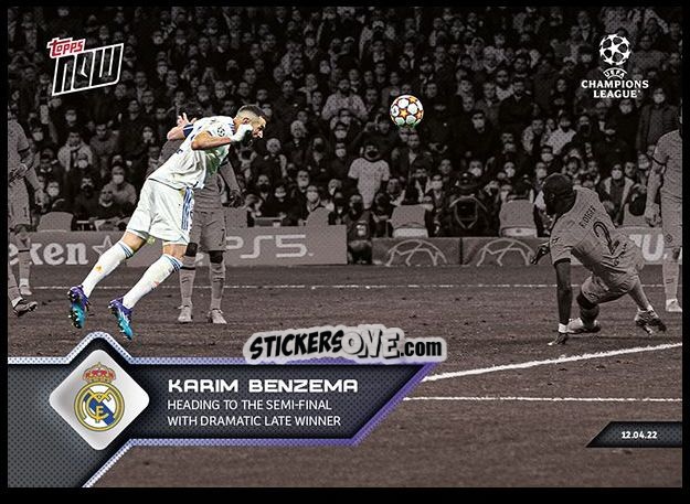 Sticker Karim Benzema - Now UEFA Champions League 2022-2023 - Second Part
 n. 137a - Topps