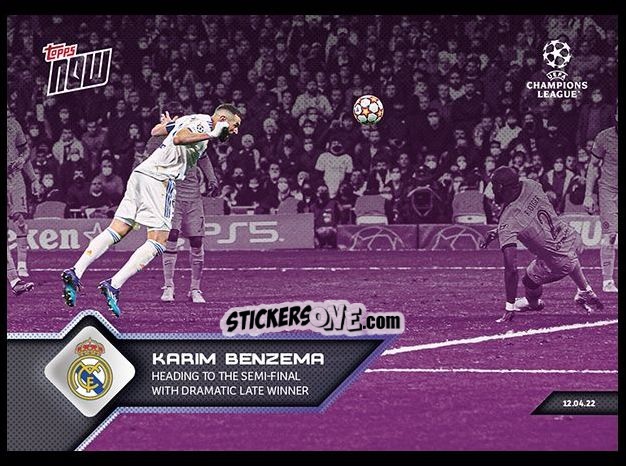 Sticker Karim Benzema - Now UEFA Champions League 2022-2023 - Second Part
 n. 137p - Topps