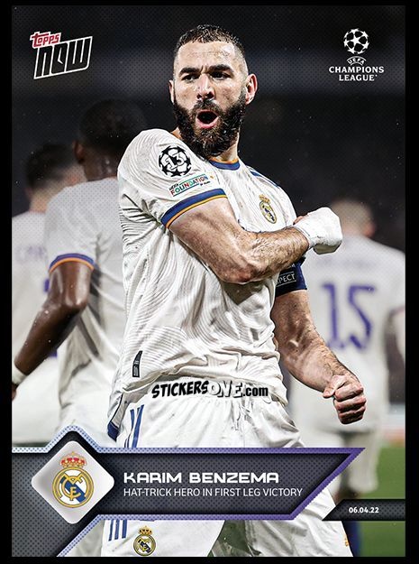 Sticker Karim Benzema - Now UEFA Champions League 2022-2023 - Second Part
 n. 133 - Topps