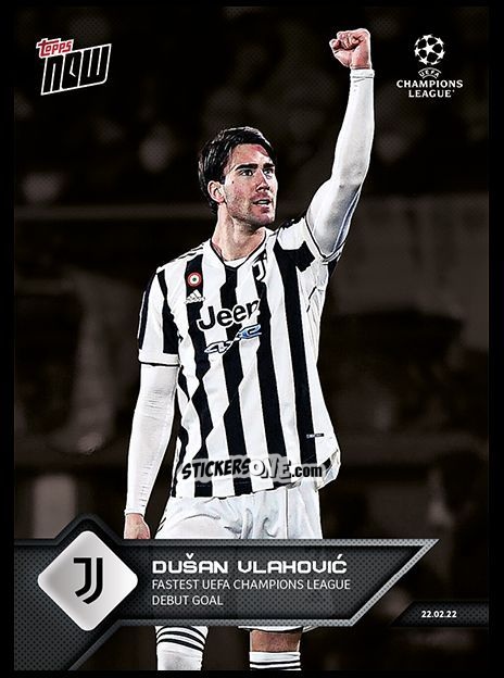 Sticker Dusan Vlahovic - Now UEFA Champions League 2022-2023 - Second Part
 n. 114a - Topps