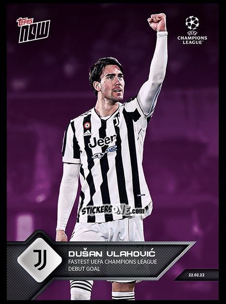Sticker Dusan Vlahovic - Now UEFA Champions League 2022-2023 - Second Part
 n. 114p - Topps