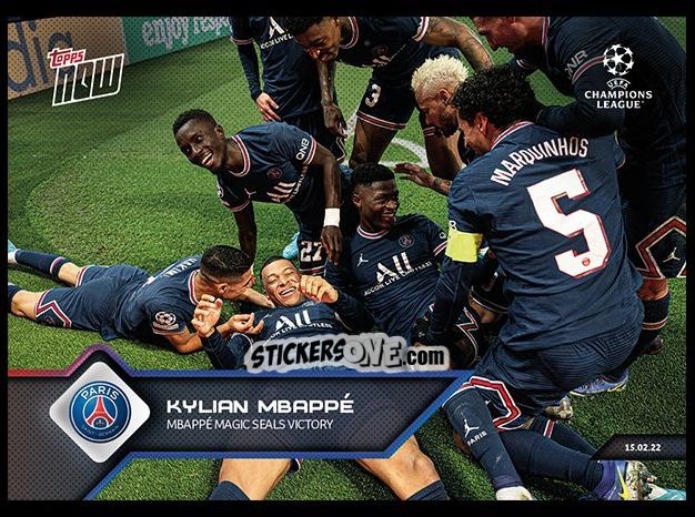 Sticker Kylian Mbappé - Now UEFA Champions League 2022-2023 - Second Part
 n. 108 - Topps