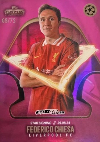 Sticker Federico Chiesa - Here We Go UCC Summer Signings by Fabrizio Romano 2024-2025
 n. 65 - Topps