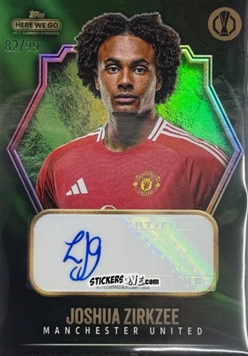 Sticker Joshua Zirkzee - Here We Go UCC Summer Signings by Fabrizio Romano 2024-2025
 n. A11 - Topps