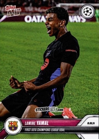 Figurina Lamine Yamal - Now UEFA Champions League 2024-2025
 n. 17 - Topps
