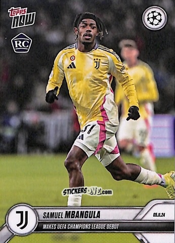 Sticker Samuel Mbangula - Now UEFA Champions League 2024-2025
 n. 40 - Topps