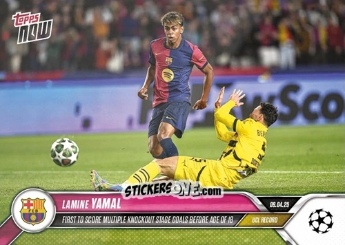Sticker Lamine Yamal - Now UEFA Champions League 2024-2025
 n. 134 - Topps