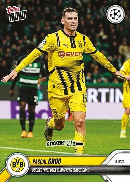Sticker Pascal Gross - Now UEFA Champions League 2024-2025
 n. 97 - Topps