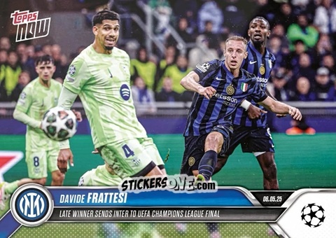 Cromo Davide Frattesi (Goal In Semi-Final) - Now UEFA Champions League 2024-2025
 n. 153 - Topps