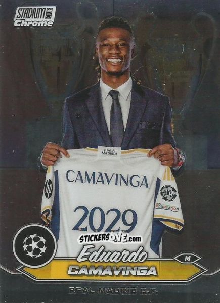 Sticker Eduardo Camavinga - Stadium Club Chrome UEFA Club Competitions 2023-2024
 n. 12 - Topps