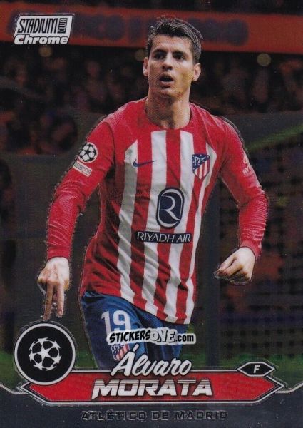 Sticker Alvaro Morata - Stadium Club Chrome UEFA Club Competitions 2023-2024
 n. 28 - Topps