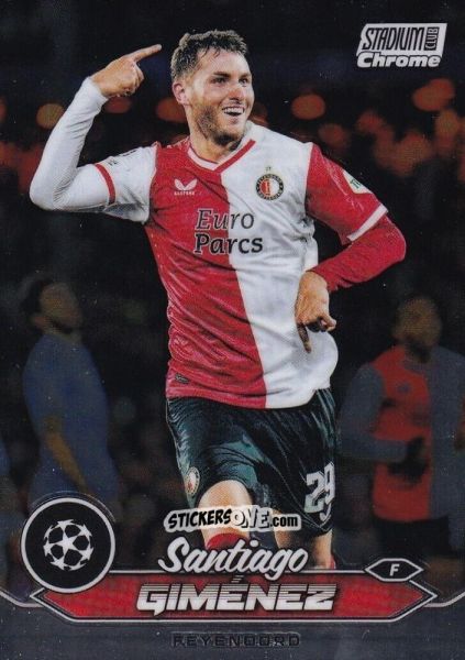 Sticker Santiago Gimenez - Stadium Club Chrome UEFA Club Competitions 2023-2024
 n. 29 - Topps