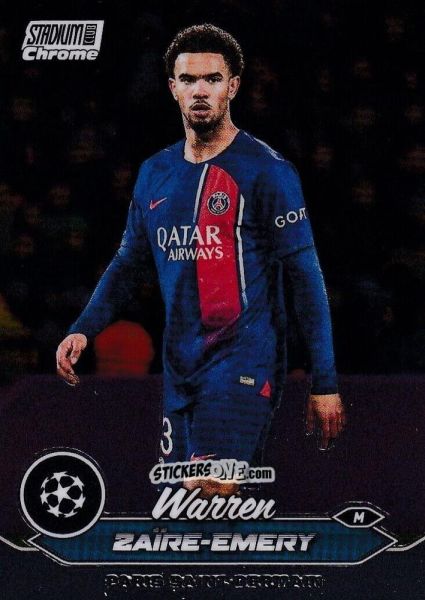 Sticker Warren Zaire-Emery - Stadium Club Chrome UEFA Club Competitions 2023-2024
 n. 33 - Topps