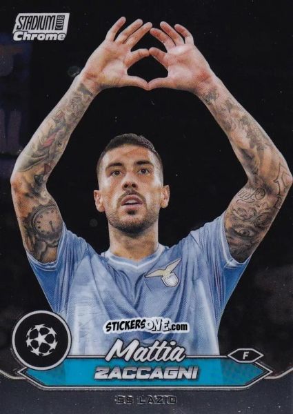 Sticker Mattia Zaccagni - Stadium Club Chrome UEFA Club Competitions 2023-2024
 n. 35 - Topps