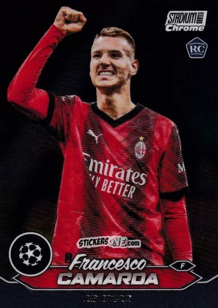 Sticker Francesco Camarda - Stadium Club Chrome UEFA Club Competitions 2023-2024
 n. 36 - Topps