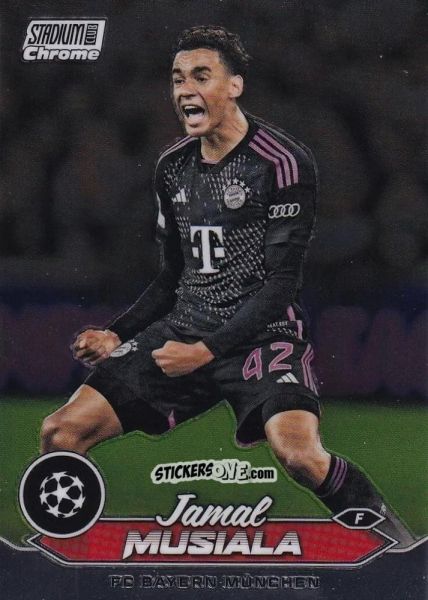 Sticker Jamal Musiala - Stadium Club Chrome UEFA Club Competitions 2023-2024
 n. 42 - Topps