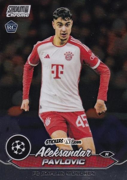 Sticker Aleksandar Pavlovic - Stadium Club Chrome UEFA Club Competitions 2023-2024
 n. 45 - Topps